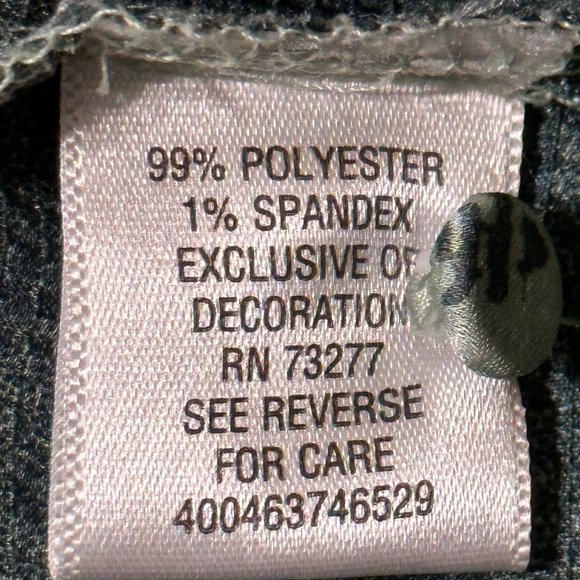 Princess Vera Wang women's sz L green ombré print semi sheer long sleeve top - Picture 6 of 8